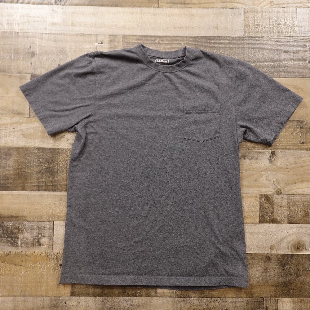 L.L. Bean Traditional‎ Fit Pocket T-Shirt Men’s L Tall Gray 100% Cotton